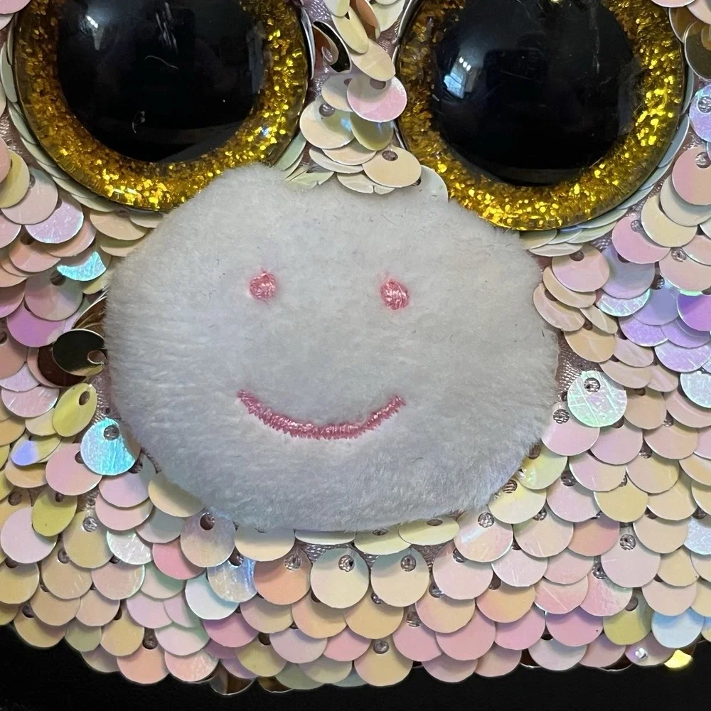 TY Wristlet Coin Purse Beanie Boos Color Changing Sequins FANTASIA Unicorn